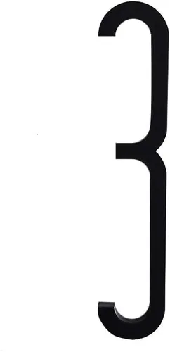 Vista 13 de Números de puerta para casa/apartamento, buzón de 4 pulgadas, letras autoadhesivas negras (0, estilo A)