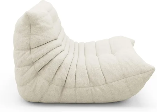 Vista 5 de Fireside - Silla de mohair suave, sofá de piso perezoso, puff para sala de estar, esquina, dormitorio, salón, oficina, etc