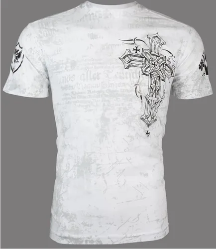 Vista 4 de Archaic by Affliction - Camiseta para hombre, color blanco