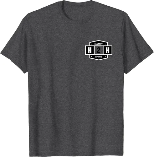 Vista 33 de H2H Fantasía Deportes bolsillo logotipo playera, Césped Azul Pastel