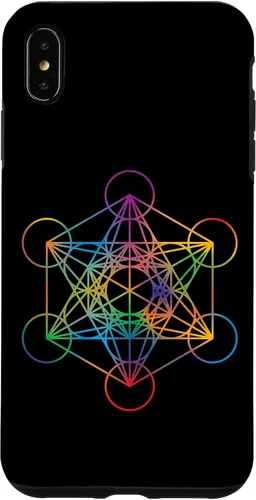 Vista 11 de iPhone 16 Geometría Sagrada Metatrón Cubo Chakra con Funda Geométrica
