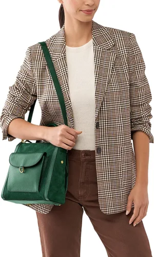 Vista 7 de Fossil Parker - Mini mochila de cuero para mujer Verde Pino