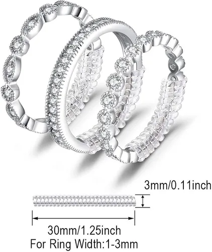 Vista 5 de JewelryPalace Anillos de plata de ley 925 chapados en oro de 14 quilates para mujer anillos de promesa de circonita cúbica para ella anillos de boda