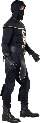 Vista 3 de Elite Assassin - Disfraz de ninja para hombre adulto