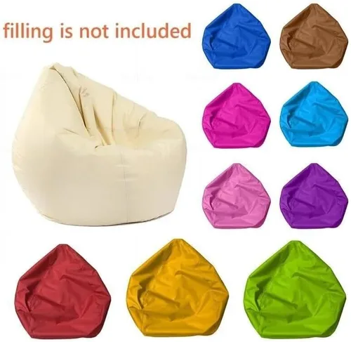 Vista 3 de Koolouispoper Lazy BeanBag - Sillas individuales para sofá sin relleno, color sólido, impermeable, Oxford, puf, puff puff para sofá tatami