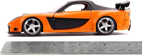 Vista 3 de Jada Fast & Furious 1:32 Han's Mazda RX-7 y Toyota GR Supra - Paquete doble de autos fundidos, juguetes para niños y adultos