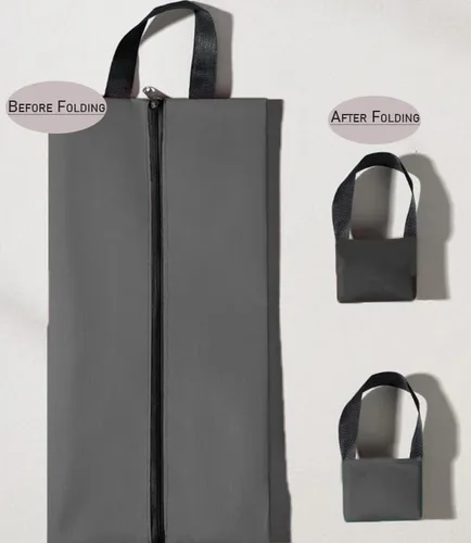 Vista 6 de TOPFIY - Bolsas para zapatos de golf adecuadas para deportes, golf, viajes, uso diario, viajes, con cremallera, almacenamiento plegable