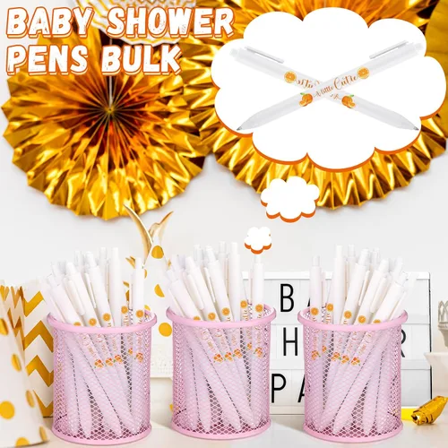 Vista 4 de Ireer 36 piezas de regalos de baby shower con bolígrafos "A Little Cutie" para invitados, juegos, regalos neutros para revelación de género, premios