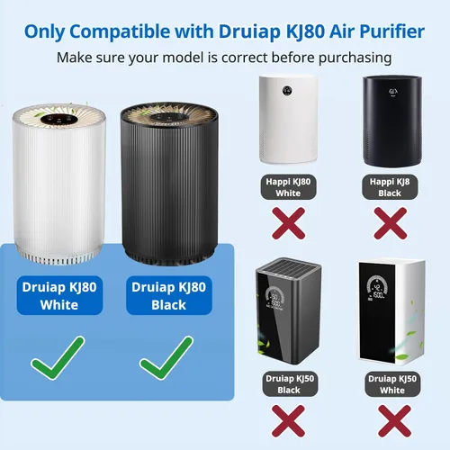 Vista 2 de Filtro de repuesto KJ80 compatible con purificador de aire Druiap KJ80
