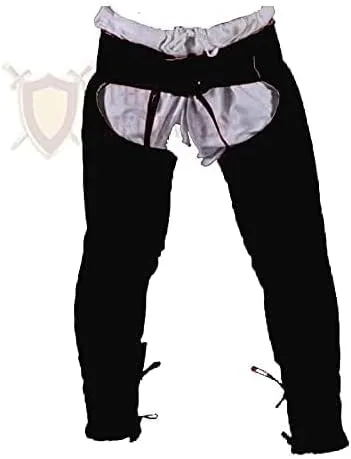 Vista 2 de Medieval Gambeson Legging Thick Padded Chausses Lower Under Gambeson Hauberk SCA Armor Legging for Costume by ITS Medieval