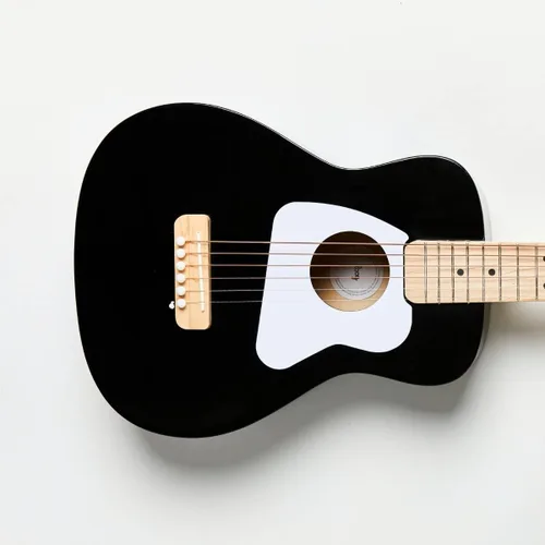 Vista 3 de Loog Pro VI Acoustic - Guitarra real acústica para niños principiantes de tamaño compacto, edades 9+, con aplicación de aprendizaje y lecciones
