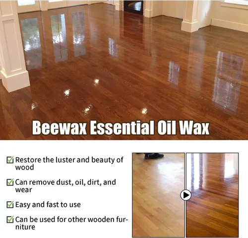 Vista 3 de Pulidor de cera de abejas para muebles, espray original de cera de abeja natural, limpiador de madera, esmalte de piso de madera para sala de estar