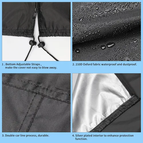 Vista 3 de Cubierta para cinta de correr, plegable, impermeable, para máquina de correr plegable, para interiores y exteriores