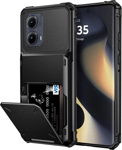 Vista 8 de Vofolen Funda tipo cartera para Moto G Play 2025 con tarjetero de doble capa, resistente, a prueba de golpes, protección contra caídas, tapa oculta