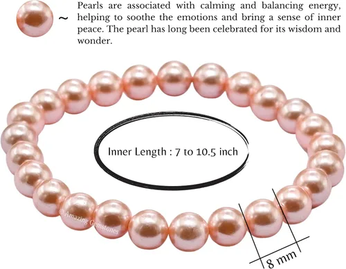 Vista 652 de Amazing Gemstone Crystal Bracelet for Women Men's Gifts - Protection Healing Crystal Bracelet - 8mm Gemstone Beaded Stretchable Bracelet Pulseras