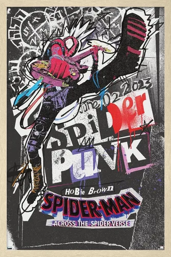 Vista 15 de Marvel Spider-Man: Across The Spider-Verse - Póster de pared de una hoja de Spider-Punk, 22.4 pulgadas de largo x 14.7 pulgadas de ancho, versión