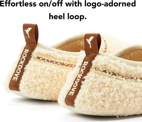 Vista 4 de RockDove Pantuflas Serenity de forro polar con espalda cerrada para mujer