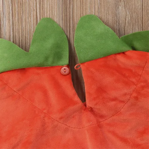 Vista 4 de Conjunto de disfraz de calabaza unisex de Halloween para bebés, niños y niñas, pañalero de disfraz