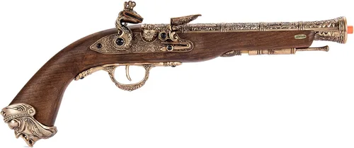 Vista 2 de Lancer Tactical HFC Flintlock Pirate CO2 Pistola Airsoft Oro