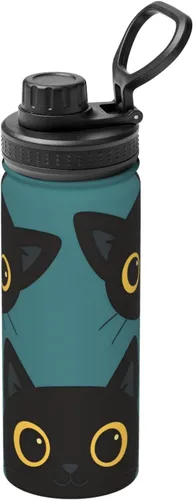 Vista 10 de Hervidor de agua aislado de acero inoxidable con conejo y pollo Botella de agua divertida con estampado Ideal para deportes y viajes