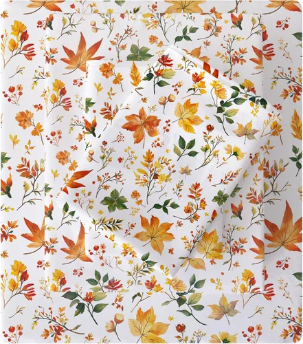 Vista 9 de Viviland Juego de sábanas tamaño matrimonial con estampado botánico de mariposas y flores rosadas y moradas, 4 piezas, sábanas de microfibra suave
