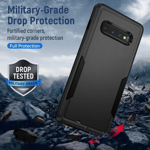 Vista 6 de Funda para Samsung Galaxy S10 Plus, con Protector de Pantalla [Probado contra Caídas de Grado Militar] Funda Protectora de Servicio Pesado