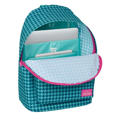 Vista 5 de Mochila para Portátil Nait Nait Pata de gallo verde Verde 31 x 41 x 16 cm