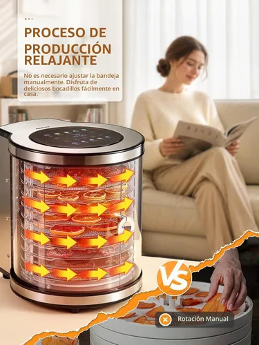 Vista 2 de Reemix Deshidratador de alimentos de acero inoxidable de 10 bandejas