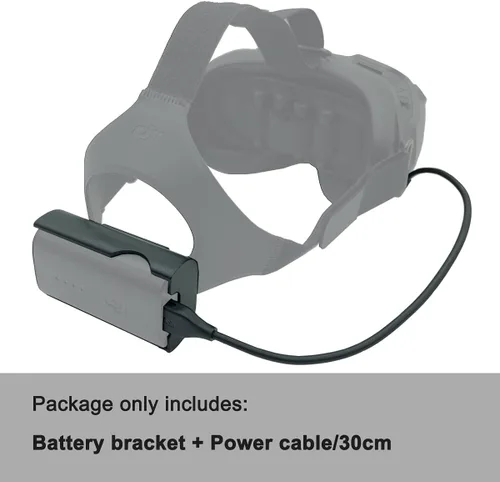 Vista 3 de JCHPINE FPV Goggles V2 Soporte de batería y cable de alimentación compatible con DJI FPV Combo Goggles V2 Batería Recarga Cable Accesorios
