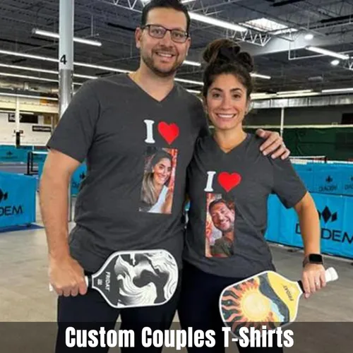 Vista 2 de Camisetas personalizadas frente atrás algodón unisex mujeres