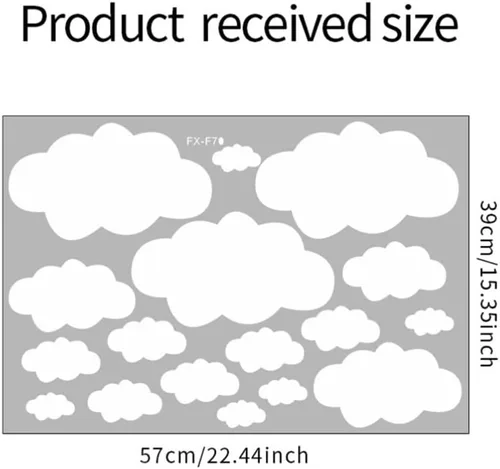 Vista 9 de Nubes blancas para decoración de pared de techo, calcomanías de nubes extraíbles para guardería, dormitorio, sala de estar, calcomanía decorativa
