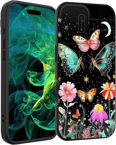 Vista 131 de Funda para iPhone Air con cubierta para cámara deslizante, resistente de doble capa, híbrida, a prueba de golpes, funda protectora resistente