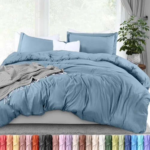 Vista 11 de Utopia Bedding Juego de funda de edredón tamaño individual - 2 piezas con cierre de cremallera - 1 funda de edredón 68X90 pulgadas y 1 funda de Beige