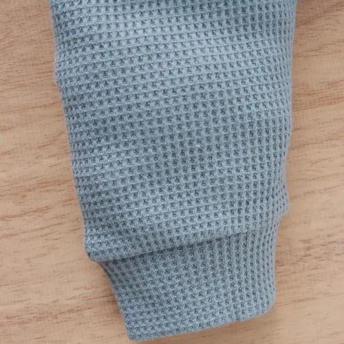 Vista 6 de Conjunto de 2 piezas acanalado de manga larga para bebé recién nacido, para otoño e invierno, conjunto de 2 piezas