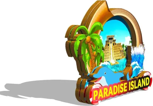 Vista 2 de Imán de madera para nevera de Bahamas Paradise Island, 3D, monumentos de viaje, coleccionables, recuerdos, decoración hecha a mano -724