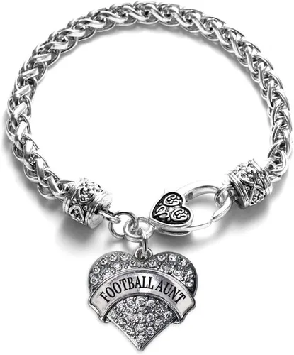 Vista 159 de Inspired Silver - Pulsera de plata con dije de corazón pavé con joyas de circonita cúbica