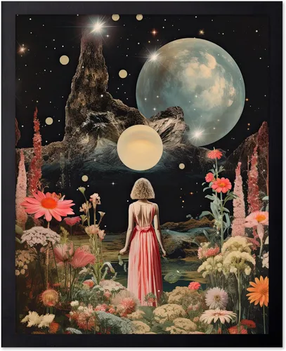 Vista 81 de Poster Master Póster OVNI – Impresión de mujer enmascarada – Arte extraterrestre – Arte surrealista – Arte de ciencia ficción – Regalo para hombres