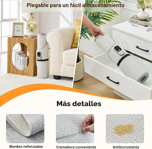 Vista 7 de Calentador bajo el escritorio y calentador de espacio para uso interior, calentador de piernas y pies para oficina en casa, silencioso, pequeño