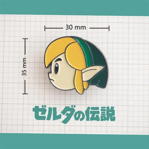 Vista 6 de LlinkShieldTriangle Hyrule's Royal Crest Broches clásicos Juego Ocarina of Time Breath of the Desert Pines para hombres mujeres fanáticos Insignias