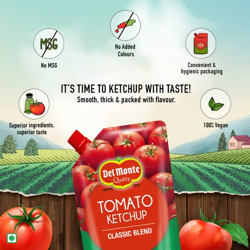 Vista 4 de Del Monte Ketchup de tomate - Mezcla original, 33.51 oz