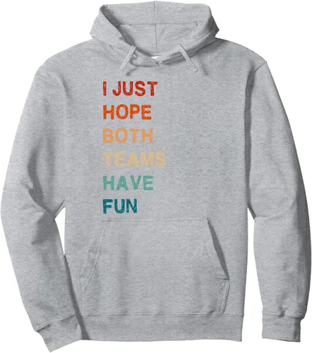 Vista 3 de I Just Hope Both Teams Have Fun for Men Women Kids Sudadera con capucha, Negro