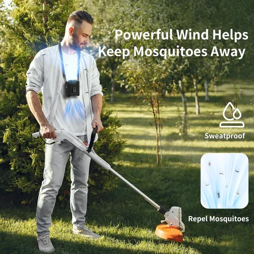 Vista 7 de Socool Ventilador de cintura portátil de 10000mAh con clip en cinturón portátil, ventilador personal recargable operado con batería con 5
