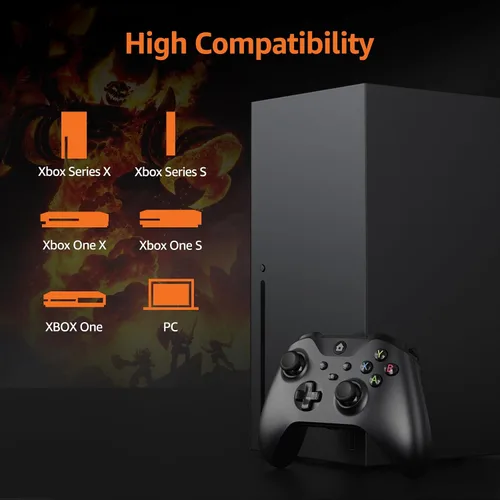 Vista 2 de IWGAME Wired Controller for X-BOX-ONE,Compatible with X-BOX One&One S&X, X-BOX Series S&X, PC, IOS, Android Platforms, Gamepad with 3.5mm Audio
