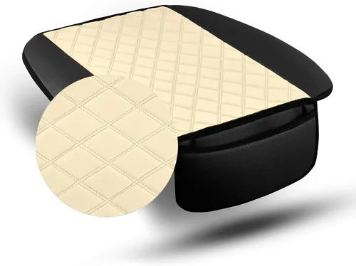 Vista 7 de Asientos de automóvil FH Group PU207 gris negro 102, piel sintética, compatible con bolsas de aire. Beige