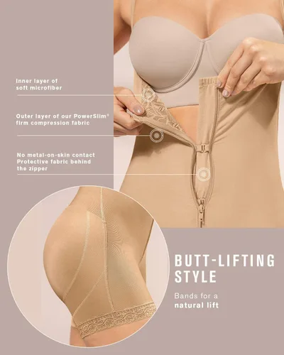 Vista 4 de Leonisa Body moldeador sin tirantes con control de abdomen para mujer