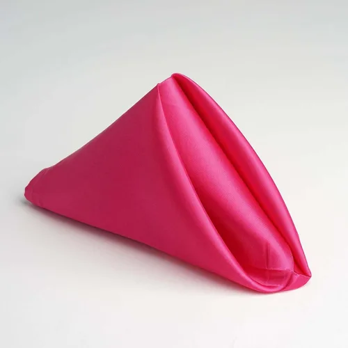 Vista 3 de Efavormart - Paquete de 5 servilletas de satén sin costuras, color fucsia, resistentes a las arrugas, 20 x 20 pulgadas 2-Fucsia