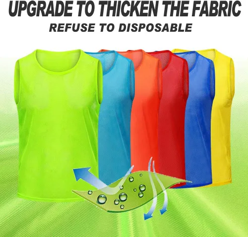 Vista 6 de Camiseta de baloncesto,Pinnies Adulto,Chalecos Scrimmage para niños Equipo de entrenamiento de fútbol Lightweigth Soccer Activity Pennies Training
