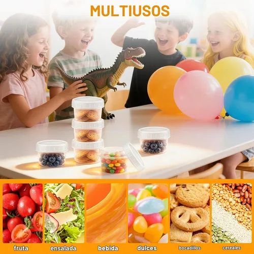 Vista 6 de Paquete de 24 tarros de almacenamiento de alimentos de 4 onzas (4.1 fl oz) con tapas de rosca