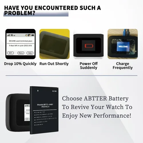 Vista 4 de Batería para BTE-4401, nueva batería de repuesto de 0 ciclos para Orbic R500L5, Orbic Speed 5G UW Mobile Hotspot