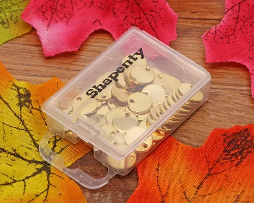 Vista 6 de Shapenty Dijes pequeños y redondos de acero inoxidable para estampado en blanco, mini discos para pulseras, aretes, collares, dijes, joyería
